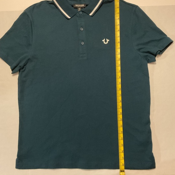 True Religion Men’s Polo Shirt Blue Short Sleeve. - Picture 3 of 9